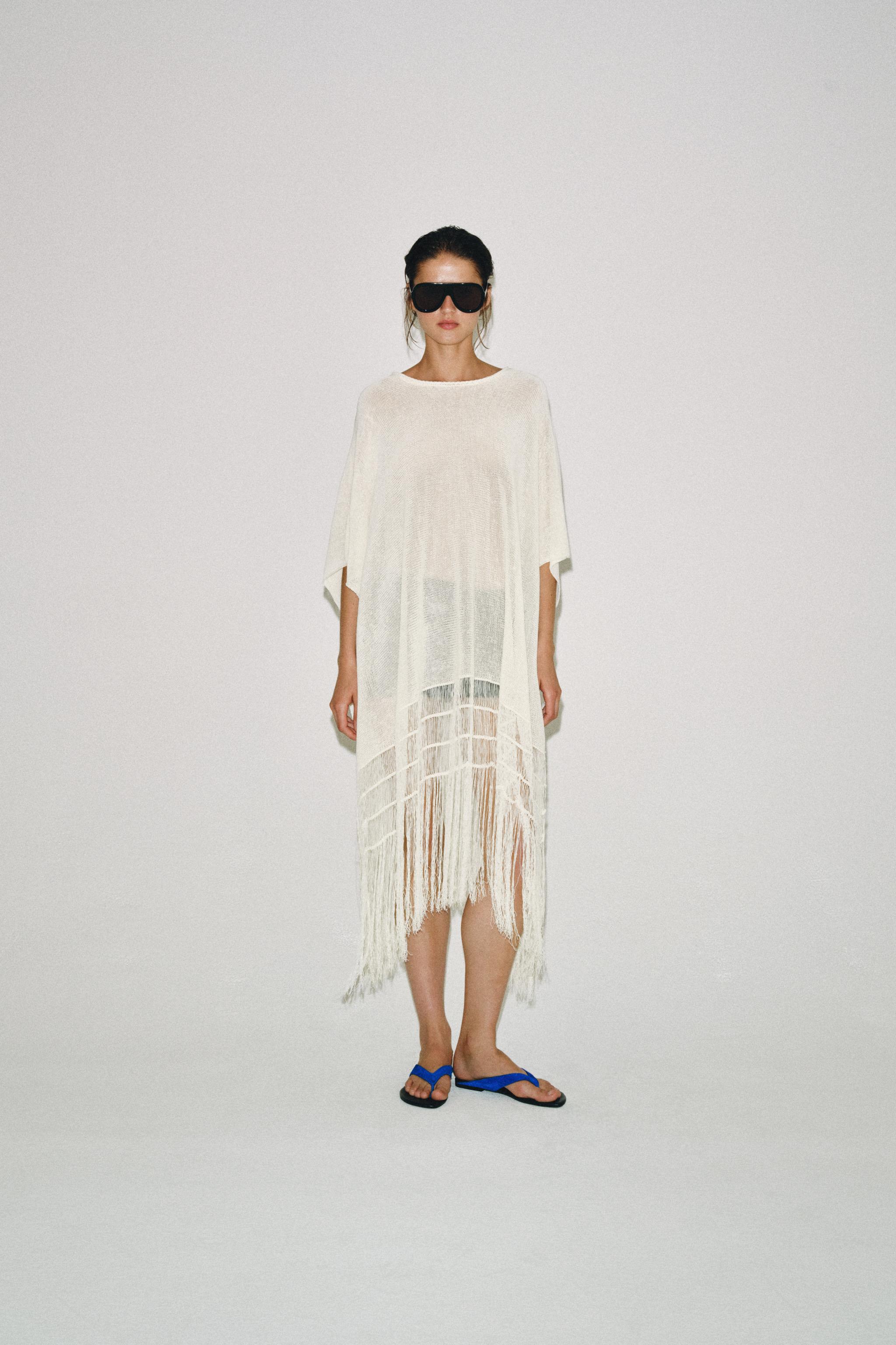 FRINGED KNIT TUNIC